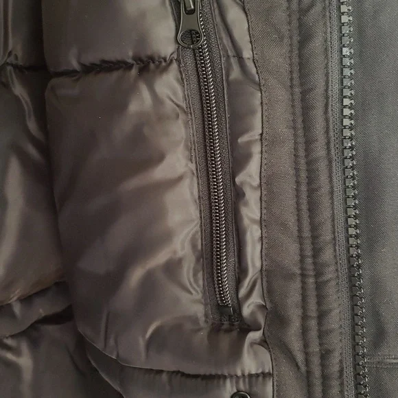 PUREMSX Men's Quilted Jacket Parka Insulated Fur Hooded Heavy Duty Overcoat Sz M - Picture 7 of 16